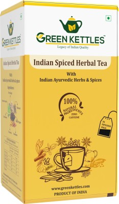 green kettles Indian Spiced Herbal Tea Bag (B05ISHT200) Unflavoured Herbal Tea Bags Box(60 g)