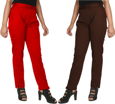 PINOVO Regular Fit Women Multicolor, Multicolor Trousers