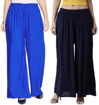 Rocksy Flared, Relaxed Women Blue, Dark Blue Trousers