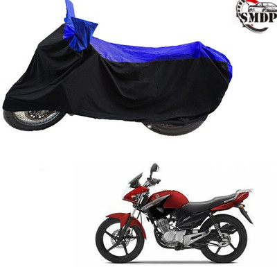 SMDP Two Wheeler Cover for Yamaha(YBR 125, Blue, Black)