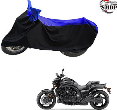 SMDP Waterproof Two Wheeler Cover for Yamaha(VMAX, Blue, Black)