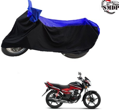 SMDP Two Wheeler Cover for Honda(CB Shine, Blue, Black)