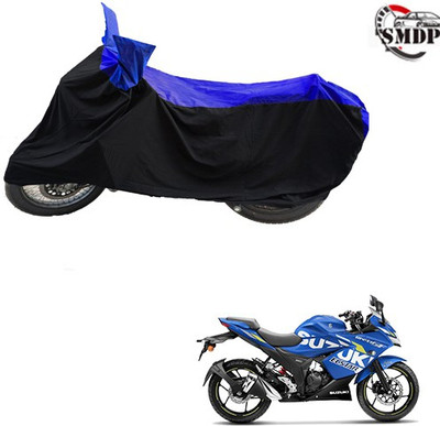 SMDP Two Wheeler Cover for Suzuki(Gixxer SF, Blue, Black)