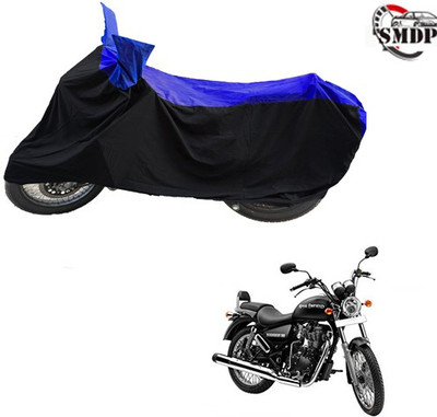 SMDP Two Wheeler Cover for Royal Enfield(Thunderbird 350, Blue, Black)