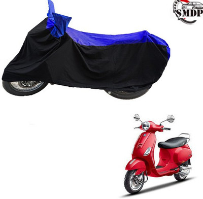 SMDP Two Wheeler Cover for Piaggio(Vespa VXL, Blue, Black)