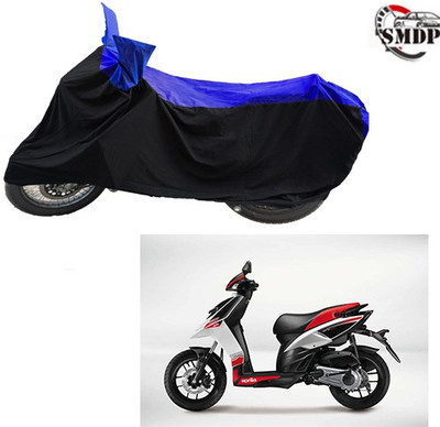 SMDP Two Wheeler Cover for Aprilia(SR 125, Blue, Black)
