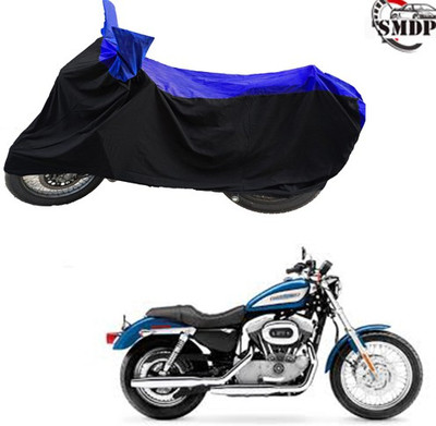 SMDP Waterproof Two Wheeler Cover for Harley Davidson(XL 883, Blue, Black)