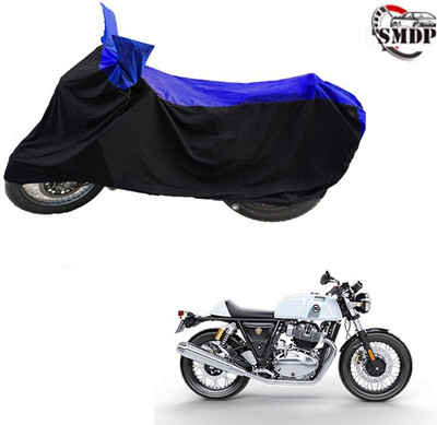 SMDP Two Wheeler Cover for Royal Enfield(Continental GT, Blue, Black)