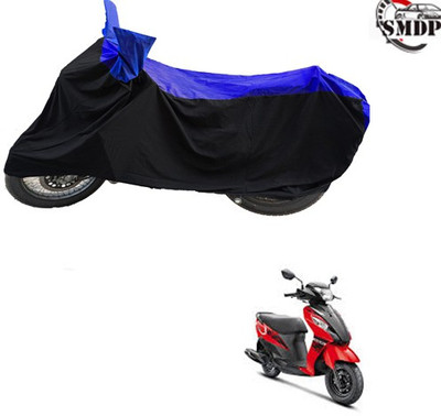 SMDP Two Wheeler Cover for Suzuki(Let's, Blue, Black)