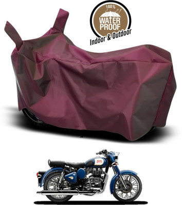 Trendymart Waterproof Two Wheeler Cover for Royal Enfield(Bullet 350, Maroon)