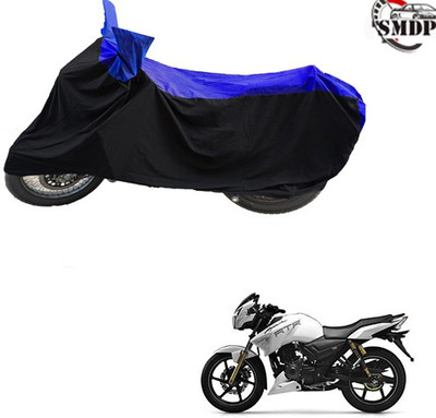 SMDP Two Wheeler Cover for TVS(Apache RTR 180, Blue, Black)