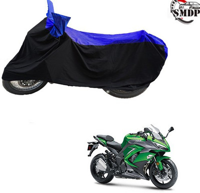 SMDP Two Wheeler Cover for Kawasaki(Ninja 1000, Blue, Black)