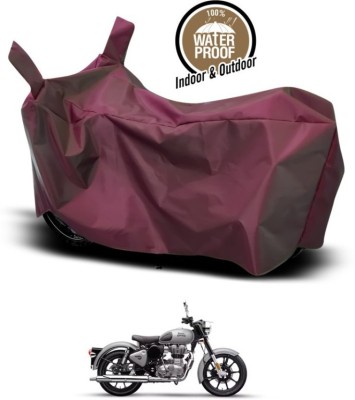 Trendymart Two Wheeler Cover for Royal Enfield(Bullet 350, Maroon)