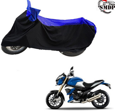 SMDP Two Wheeler Cover for Mahindra(MOJO XT 300, Blue, Black)