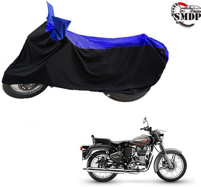 SMDP Two Wheeler Cover for Royal Enfield(Bullet 500, Blue, Black)
