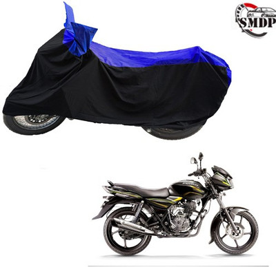 SMDP Two Wheeler Cover for Bajaj(Discover 100 DTS-i, Blue, Black)