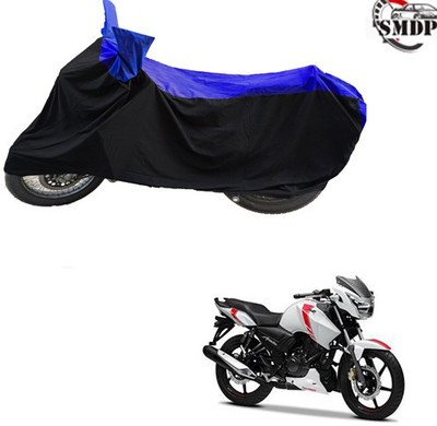 SMDP Two Wheeler Cover for TVS(Apache RTR 160, Blue, Black)