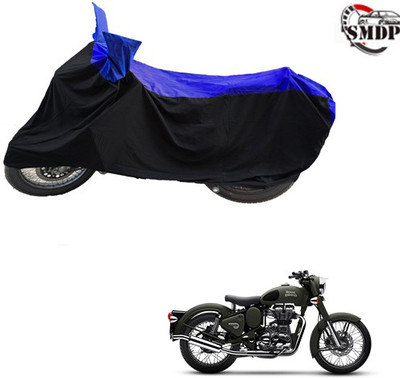 SMDP Two Wheeler Cover for Royal Enfield(Battle, Blue, Black)