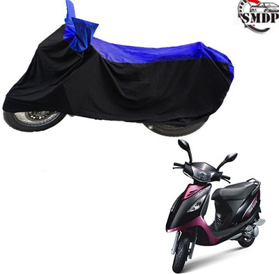 SMDP Two Wheeler Cover for TVS(Scooty Streak, Blue, Black)