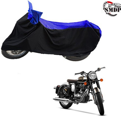 SMDP Two Wheeler Cover for Royal Enfield(Classic Chrome, Blue, Black)