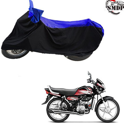 SMDP Two Wheeler Cover for Hero(HF Deluxe, Blue, Black)