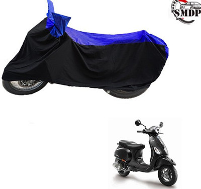 SMDP Two Wheeler Cover for Piaggio(Vespa, Blue, Black)