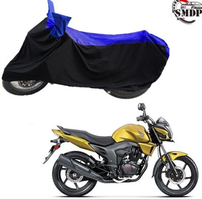 SMDP Two Wheeler Cover for Honda(CB Trigger, Blue, Black)