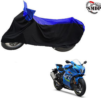 SMDP Two Wheeler Cover for Suzuki(GSX, Blue, Black)