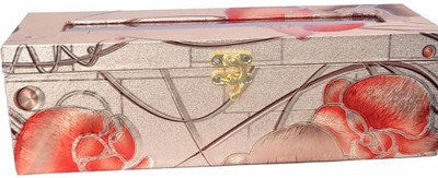 oms Wooden Single Rod Bangle Box Bangles Storage Vanity Box(Golden)