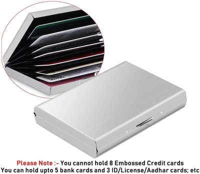 yatee jewels collection Men Casual, Ethnic, Formal, Travel Silver Aluminium Card Holder(6 Card Slots)