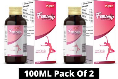 NIPCO HT FEMONIP 100ML
(Female Tonic for Uterine troubles) PACK OF 2(Pack of 2)