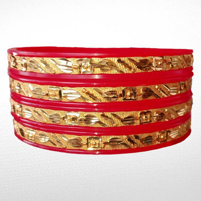 RADHIKAA FASHIONS Plastic Gold-plated Bangle Set(Pack of 4)