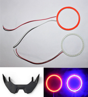 acube mart KTM RC200/390 ring light /Demon / Angel Eyes cops red/blue + winglet black Projector Lens