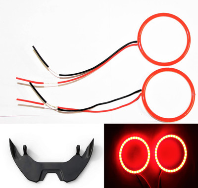 acube mart KTM RC200/390 ring light /Demon / Angel Eyes red winglet black Projector Lens