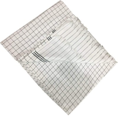 COZYEXPORTS Checkered Single Top Sheet for  AC Room(Cotton, Black & White)