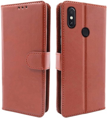 Scarface Flip Cover for Mi Redmi Note 5 Pro(Brown, Hard Case, Pack of: 1)