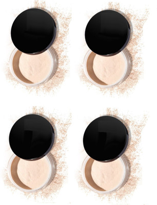 tanvi27 ultra smooth makeup setting long lasting fine loose powder pack of 4 Compact(NATURAL, 48 g)