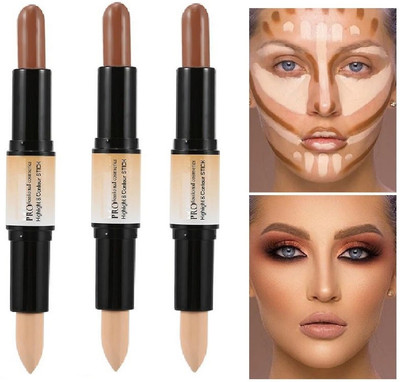 ADJD Full Coverage Makeup Concealer Sick Highlight Stick Double-ended Contouring Highlighter Concealer Pen IVORY Concealer(MULTI LORE, 12 g)