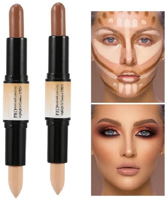 ADJD 2IN1 Makeup Contour Highlight Stick Double-ended Contouring Highlighter  Concealer(BEIGE, 8 g)