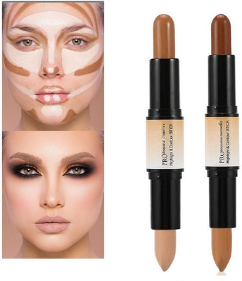 ADJD 3D Makeup Contour Highlight Stick Double-ended Contouring Highlighter Concealer(MULTI LORE, 8 g)