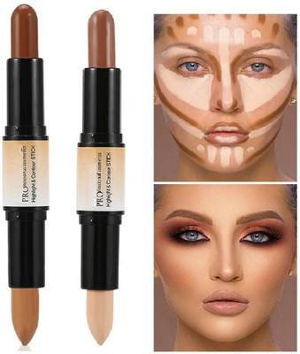 ADJD 3D Makeup Contour Highlight Stick Double-ended Contouring Highlighter  Concealer(MULTI LORE, 8 ml)