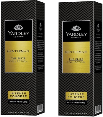 YARDLEY GENTLEMAN THE ELITE INTENSE FOUGERE 110ML PACK F 2 Perfume Body Spray  -  For Men & Women(240 ml, Pack of 2)