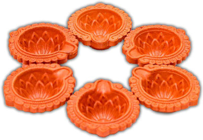 RAM MURTI ENTERPRISES One Box Set Handmade Earthen Clay diyas Earthenware (Pack of 21) Table Diya(Height: 2 inch)