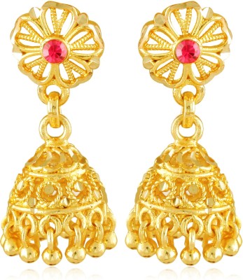 VIGHNAHARTA Traditional wear Gold Plated alloy mini Jhumki Earring for Women and Girls {VFJ1455ERG} Cubic Zirconia Alloy Jhumki Earring