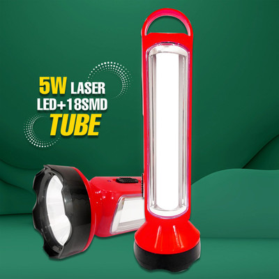 Daily Needs Shop DNS Led Rechargeable Torch light 18 Bright SMD Tube 8 hrs Torch Emergency Light(Multicolor)