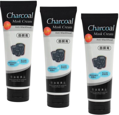 HUZURLU New Blackheads & Whiteheads Removes Active Bamboo Charcoal Peel Off Mask Combo(390 ml)