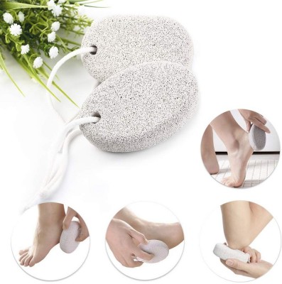 SHIDHMI Beauty Pumice Stone 2 Pcs, Natural Lave Pumice Stone for Feet/Hand, Small Callus Remover/Foot Scrubber Stone for Men/Women White