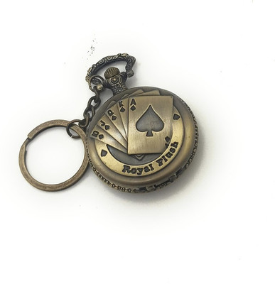 gtrp Royal Flush Playing Cards Pocket Watch Key Chain Key Chain