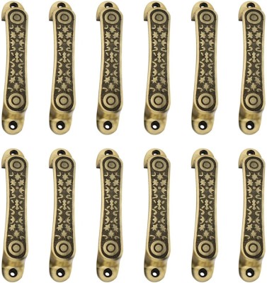 Peppa™ Antique Brass Finish Window and Door Handle 6 inches (Pack of 12) Brass, Gold Plated Cabinet/Drawer Handle(Gold Pack of 12)