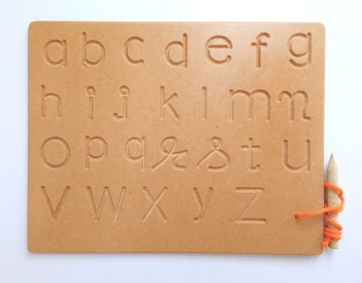 MECDOIT INTERNATIONAL Small Alphabet Tracing Board for Kids Education (Pack of 1)(Beige)